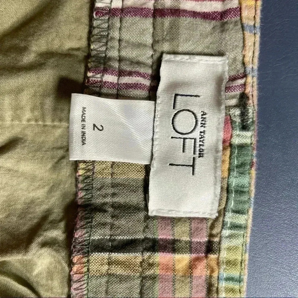 Loft Women’s Patchwork Zippered Mini Skirt Size 2 Lined - Picture 7 of 10